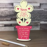 Nan Birthday Mothers Day Wooden Flower Gift For Nan Nanny