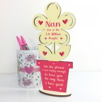 Nan Birthday Mothers Day Wooden Flower Gift For Nan Nanny