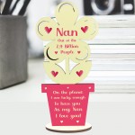 Nan Birthday Mothers Day Wooden Flower Gift For Nan Nanny