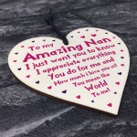 Amazing Nan Mothers Day Birthday Gift For Her Wooden Heart Gift