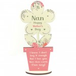 Happy Mothers Day Nan Wooden Flower Gift For Nan Nanny Gift