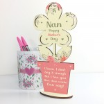 Happy Mothers Day Nan Wooden Flower Gift For Nan Nanny Gift