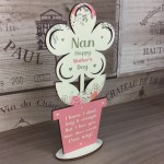 Happy Mothers Day Nan Wooden Flower Gift For Nan Nanny Gift