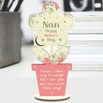 Happy Mothers Day Nan Wooden Flower Gift For Nan Nanny Gift