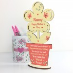 Mothers Day Gift For Nanny Nan Wooden Standing Flower Gift