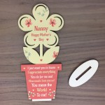 Mothers Day Gift For Nanny Nan Wooden Standing Flower Gift