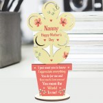 Mothers Day Gift For Nanny Nan Wooden Standing Flower Gift