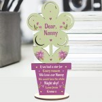 Personalised Nan Nanny Nanna Wooden Flower Gift For Mothers Day