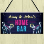 PERSONALISED Home Bar Plaque Hanging Man Cave Garden Bar 