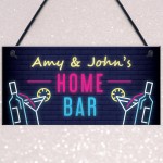 PERSONALISED Home Bar Plaque Hanging Man Cave Garden Bar 