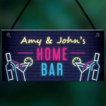 PERSONALISED Home Bar Plaque Hanging Man Cave Garden Bar 