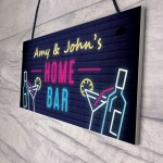 PERSONALISED Home Bar Plaque Hanging Man Cave Garden Bar 