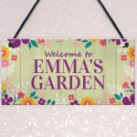 Personalised Garden Welcome Sign Hanging Summer House