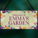 Personalised Garden Welcome Sign Hanging Summer House