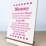 Gifts for Mummy A5 Wood Standing Sign Birthday Mothers Day Gift