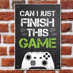 Black Gaming Sign Xbox Boys Bedroom Wall Art Man Cave Gifts