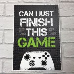 Black Gaming Sign Xbox Boys Bedroom Wall Art Man Cave Gifts