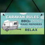 Caravan Rules Plaque Novelty Caravan Accessories Motorhome Gifts