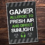 Funny Gaming Sign Bedroom Plaque Gamer Gifts For Son Brother