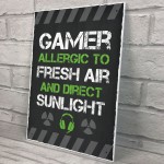Funny Gaming Sign Bedroom Plaque Gamer Gifts For Son Brother