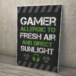 Funny Gaming Sign Bedroom Plaque Gamer Gifts For Son Brother