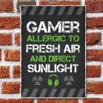 Funny Gaming Sign Bedroom Plaque Gamer Gifts For Son Brother