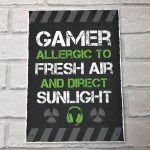 Funny Gaming Sign Bedroom Plaque Gamer Gifts For Son Brother