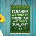 Novelty Funny Gaming Sign Plaque Gamer Gifts For Son Brother