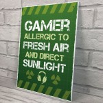 Novelty Funny Gaming Sign Plaque Gamer Gifts For Son Brother
