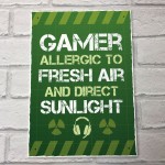 Novelty Funny Gaming Sign Plaque Gamer Gifts For Son Brother
