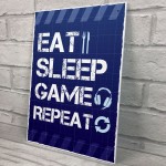 Funny Gaming Sign / Boys Bedroom Sign / Games Room Wall Art