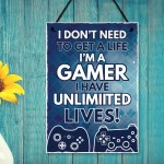 Gaming Plaque / Boys Bedroom Sign / Games Room Wall Art 