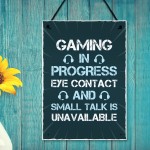 Funny Gaming Sign Door Wall Sign Novelty Gamer Gifts Accessories