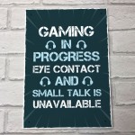 Funny Gaming Sign Door Wall Sign Novelty Gamer Gifts Accessories