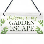 Garden Signs And Plaques Garden Escape Sign Summerhouse Shed