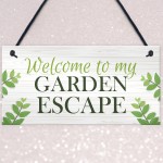 Garden Signs And Plaques Garden Escape Sign Summerhouse Shed