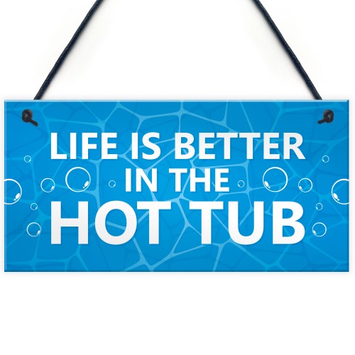 Hot Tub Novelty Plaque For Garden Hot Tub Garden Shed Novelty