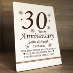 Personalised 30th Anniversary Wedding Gifts For Him Her Couple
