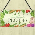 Allotment Sign Outdoor Plaque PLOT NUMBER Personalised Family