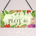 Allotment Sign Outdoor Plaque PLOT NUMBER Personalised Family