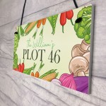 Allotment Sign Outdoor Plaque PLOT NUMBER Personalised Family