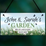 Garden Sign for Summerhouse Shed Decking PersonalisedA gorgeous 