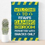 Personalised Gaming Sign For Boys Bedroom Games Room Man Cave