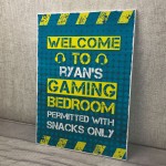 Personalised Gaming Sign For Boys Bedroom Games Room Man Cave