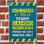 Personalised Gaming Sign For Boys Bedroom Games Room Man Cave