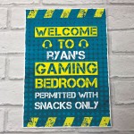 Personalised Gaming Sign For Boys Bedroom Games Room Man Cave