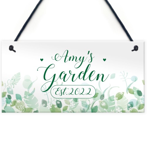 Novelty Garden Signs And Plaques Personalised Hanging Wall Sign 