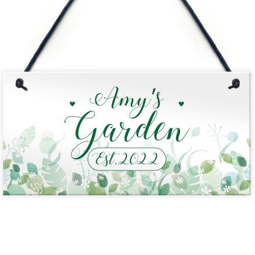 Novelty Garden Signs And Plaques Personalised Hanging Wall Sign 