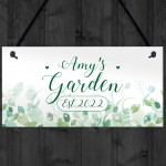 Novelty Garden Signs And Plaques Personalised Hanging Wall Sign 