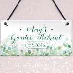 Personalised Garden Signs And Plaques GARDEN RETREAT Summerhouse